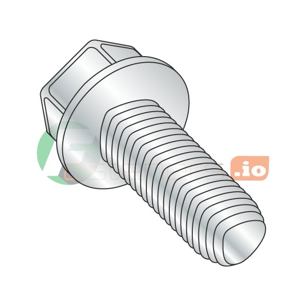 Newport Fasteners Thread Forming Screw, M6-1.00 x 16 mm, Zinc Plated Steel Hex Head Hex Drive, 2500 PK 484927 - main